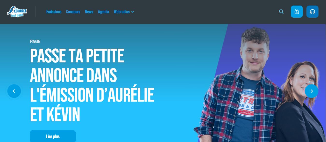 Radio Contact page d'accueil