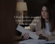 Chloé Seckler, avocate à Liège